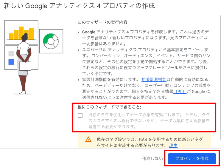 GA4プロパティの作成